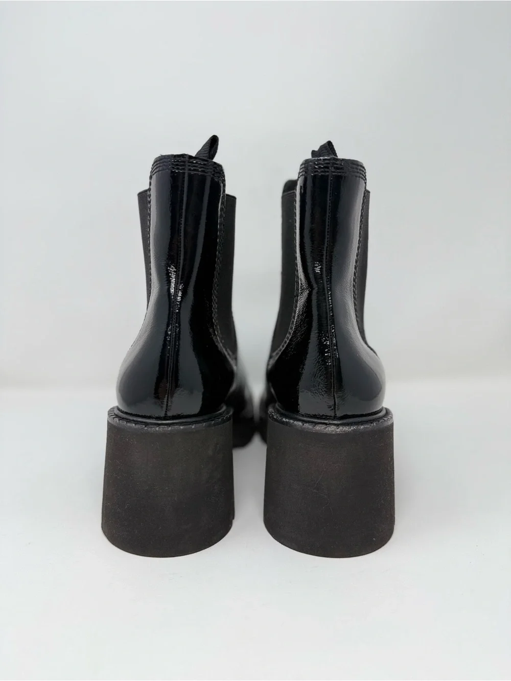 New Pedro Garcia Zisca Patent Leather Chelsea Bootie Sz 9